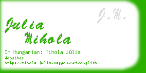 julia mihola business card